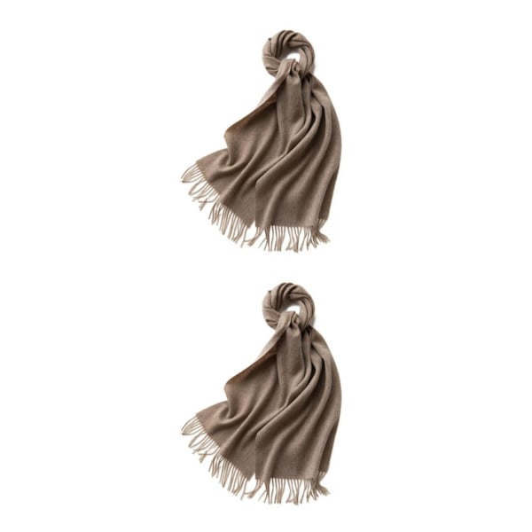 1/2/3 unisex halsduk med fransar Varm och mysig tubscarf för pale purple 2Set