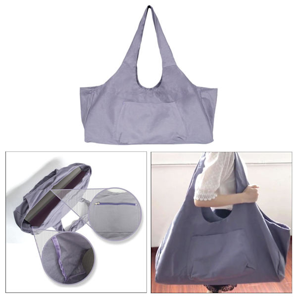 1/2 Canvas Yogamatta väska för män Träning Sport Gymtas Travel purple 29.0x9.0x12.0 Inch 1Set