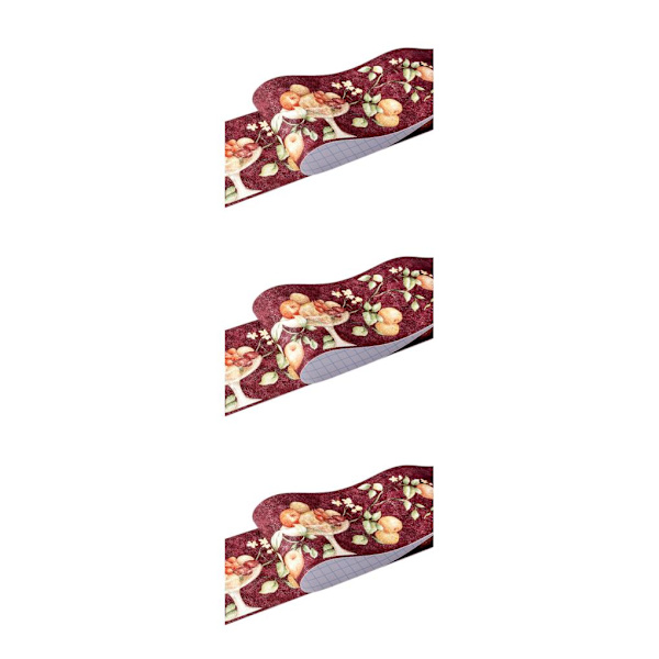 1/2/3/5 Retro Fashion PVC vattentät midjelinje för robust vägg red fruit 3Set