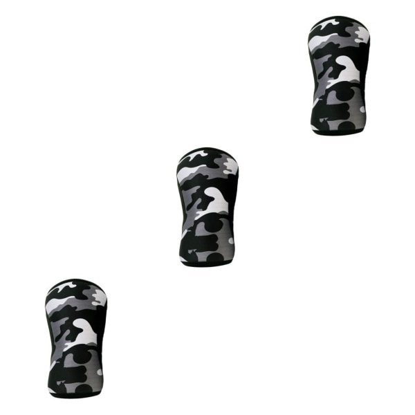 1/2/3 knästödshylsa för styrkelyft knäböj för män och Black XXL 3PCS