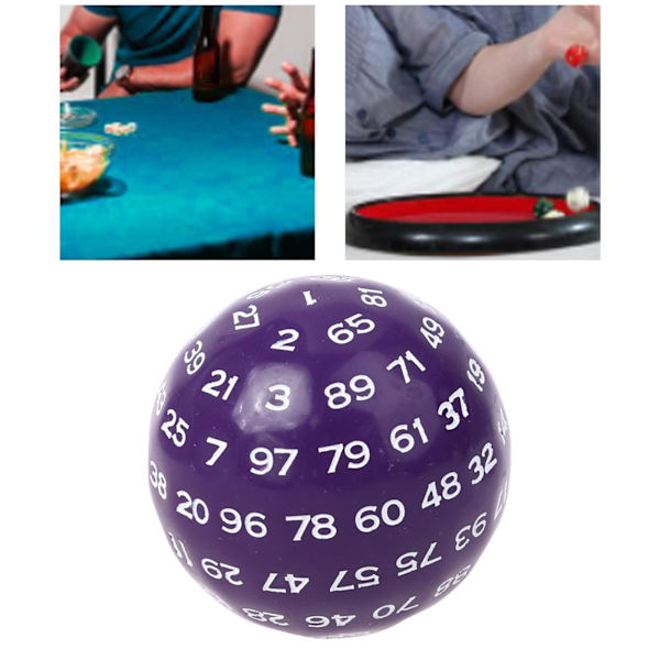 1/3/5 Akryltärningar Spelunderhållning Familjepolyedriska tärningar Purple 48mm 1Set