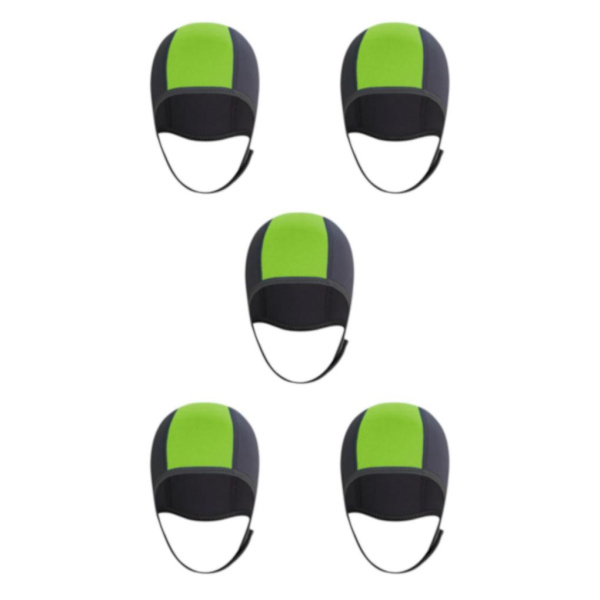 1/2/3/5 Neopren Dykhatt Skyddsöra för forsränning green 3mm 5Set