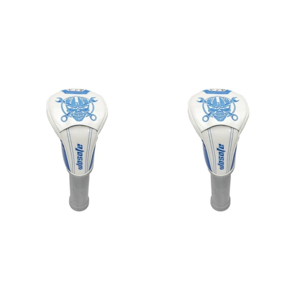 1/2/3 Durable För Golf Driver Headcover PU Läder UT Klubbhuvud White No.3 37CM 2Set
