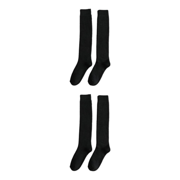 1/2 Andas bomull Herr Knähög Varm Lång Vinter Tjock Black 39cm 2Set