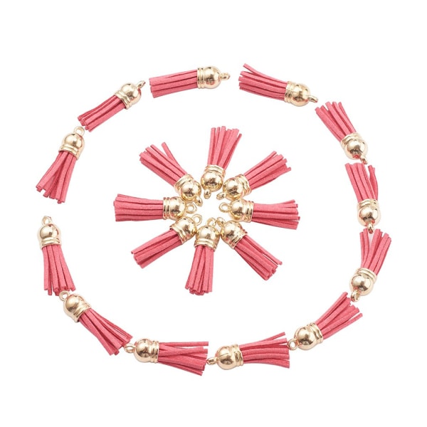 1/2/3/5 100 stycken Tofs Nyckelring Snygg DIY Tofs Tillbehör pink-Gold 1Set