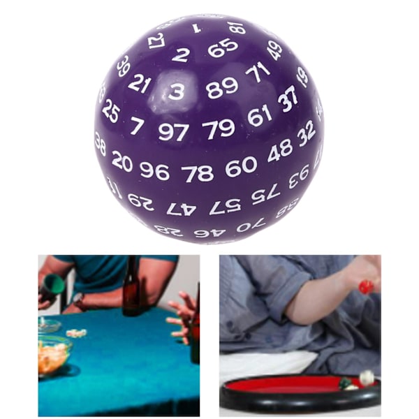 1/3/5 Akryltärningar Spelunderhållning Familjepolyedriska tärningar Purple 48mm 1Set