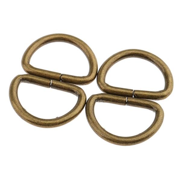 1/3/5 100 Pieces Alloy DIY D För Dee Ringar för Webbing Bronze 12x8x1.8m 1Set