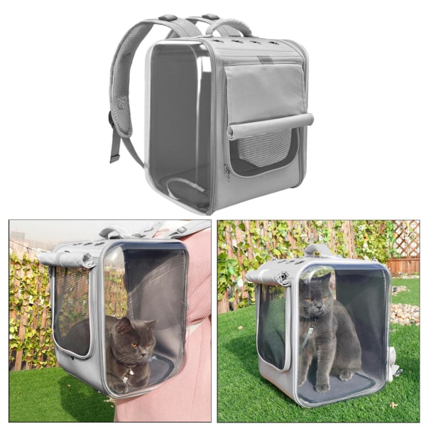 Andningsbar husdjursbärarryggsäck för katter och hundar för utomhusbruk