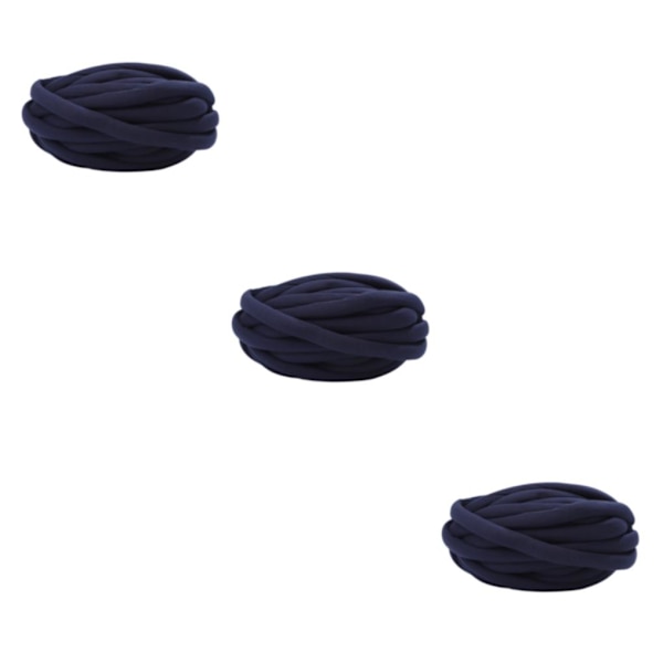 1/2/3/5 Chunky ullgarnfyllning Mjuk stickning för halsdukströja navy blue 25mm 3Set