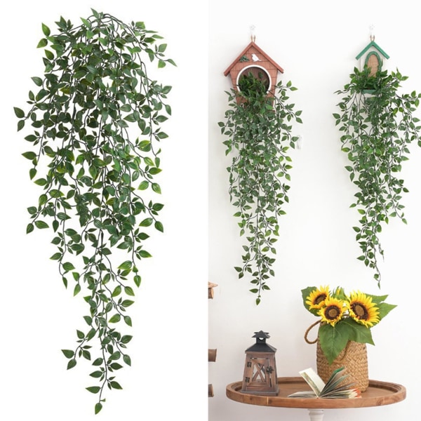 Hängande krans DIY False Vines konstgjorda blommor Blad för
