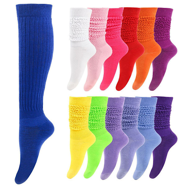 1/2/3/5 2 stycken Slitstarka Slouch strumpor Elasticitet och utsökt Purple 1Set