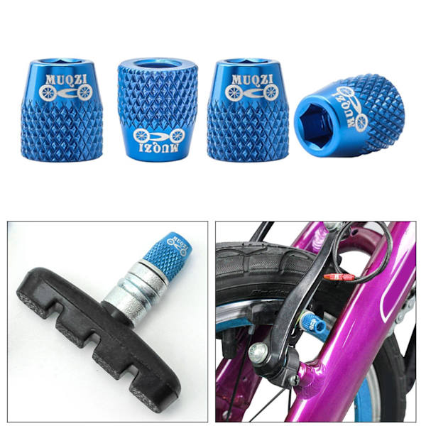 1/2/3/5 4x M6 Bike V Bromsbelägg Skruv Mountain Fasta bultar Blue 12x10MM 1Set