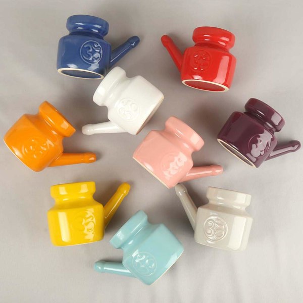 1/2/3/5 Keramik Neti Pot Leakproof Sinus Rinse Pot Tålig för Purple 5.51 Inchx3.94 Inchx4.13 Inch 1Set