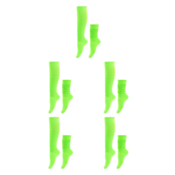 1/2/3/5 2 stycken Slitstarka Slouch strumpor Elasticitet och utsökt Green 5Set