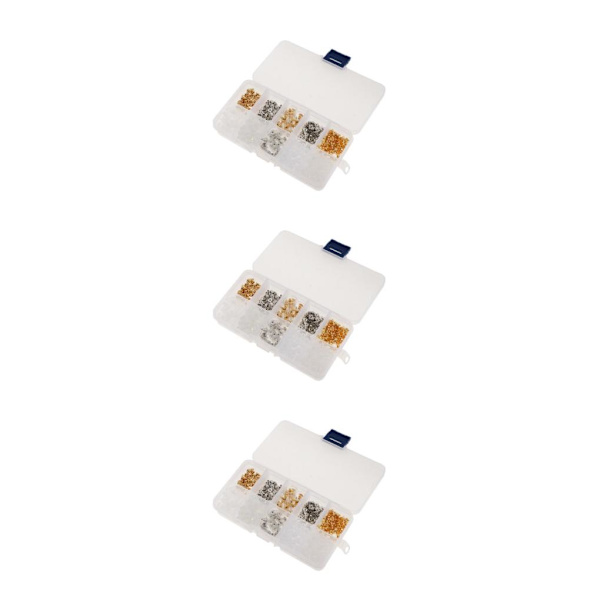 1/2/3 Boxed Earring Back Örhänge Backing Kit 550st 10 stilar gold and silver 550 Pcs 10 Style 3Set