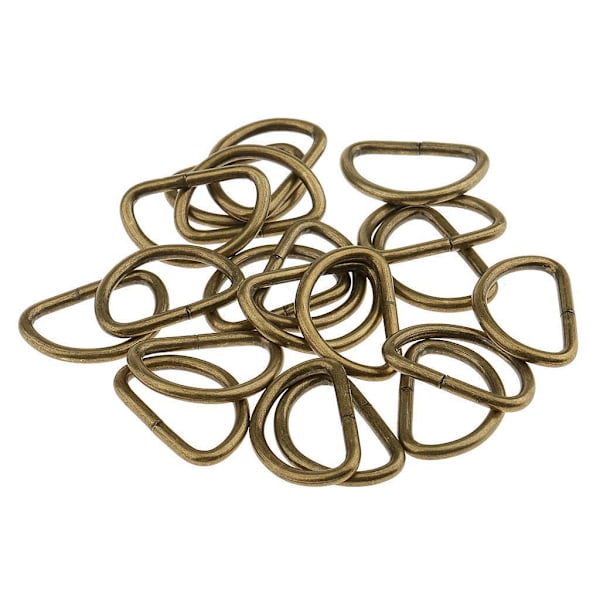 1/3/5 100 Pieces Alloy DIY D För Dee Ringar för Webbing 100x Bronze 20x10x2.5mm 1Set