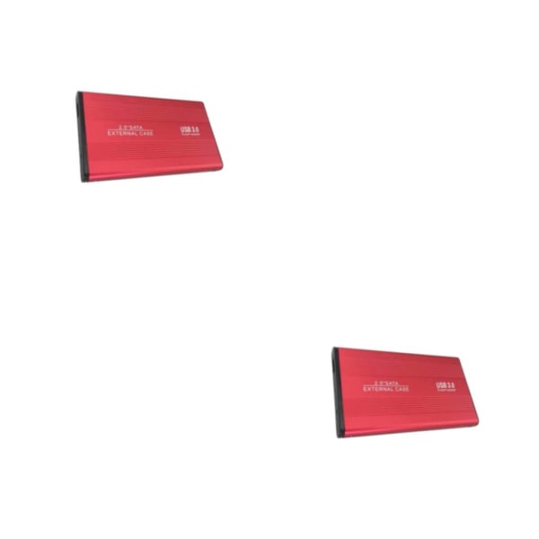 1/2/3/5 Bärbar förvaringsenhet Box - Sandblästring LED-indikator red 2PCS