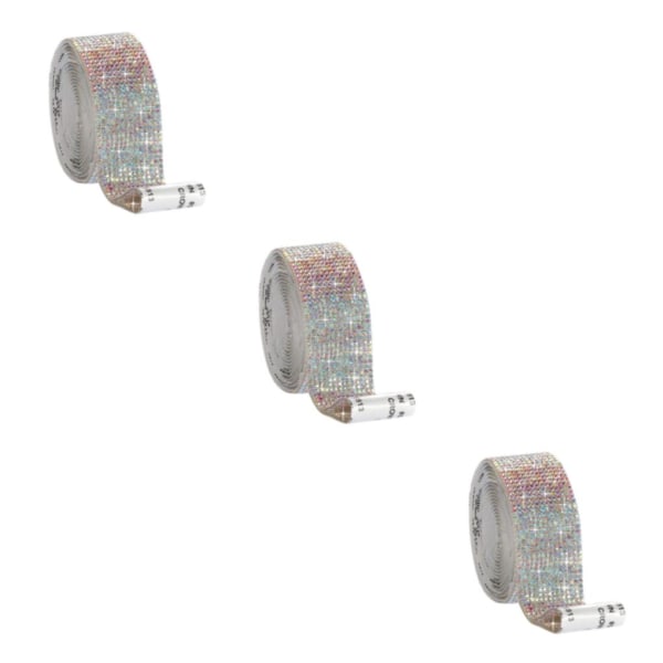 1/2/3/5 Självhäftande Crystal Rhinestone För Diamond Ribbon DIY Multicolor 1.4cm 3Set