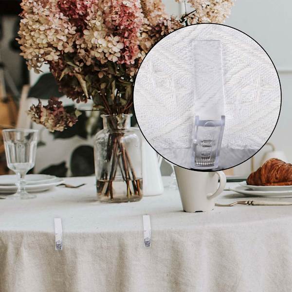 1/2/3/5 Håll hårt duk Justerbar tygklämma för Transparent 10PCS 1Set