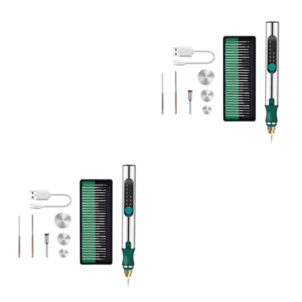 1/2/3/5 Metallsmyckengravering Pen Kit sladdlös mikrogravör 2PCS
