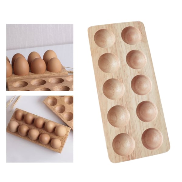 Multi Grid Egg Holder Portabel dubbelrad för kylskåp 10 Slot