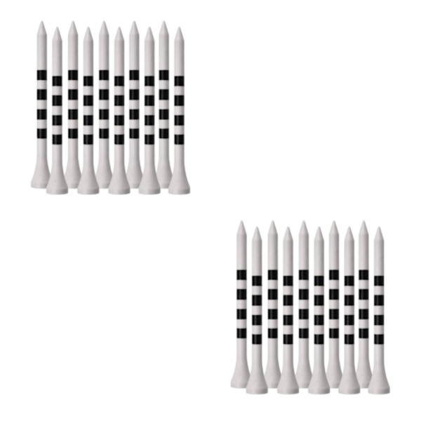 1/2/3/5 100st Bamboo För Golf Tees Stripe Mark Scale High 70mm White 2Set