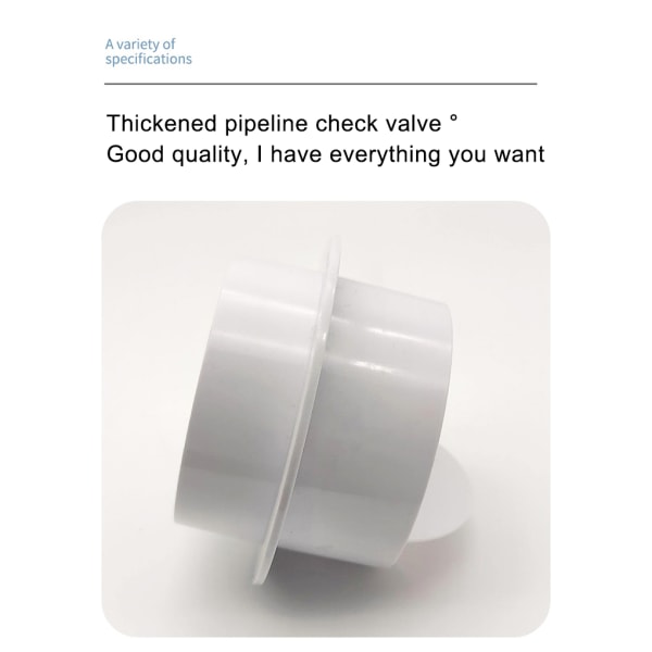 1/2/3/5 Vit Bred applikation Kanalslang Backventil Robust och 100mm check valve 1 Pc