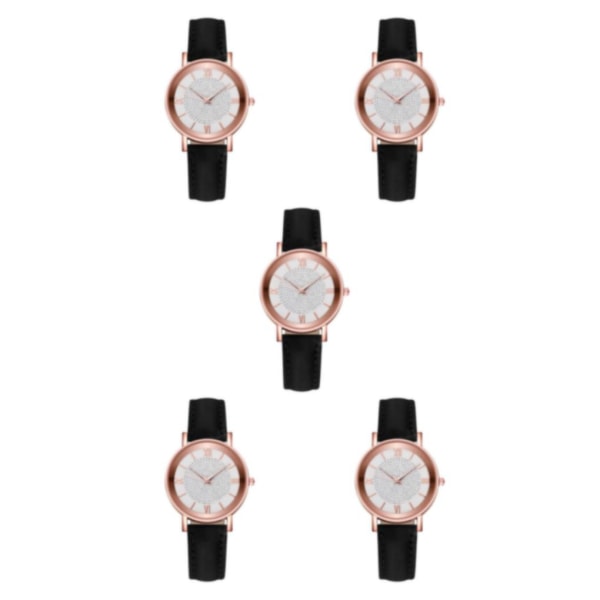 1/2/3/5 Dammode Rhinestones Watch Exakt och elegant white black 5Set