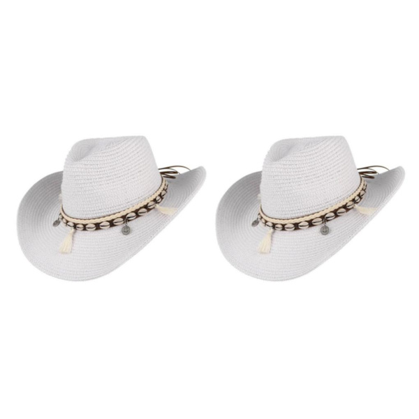 1/2 Cowboyhatt Andas och snygg hatt med bred brätte för män och 2Set
