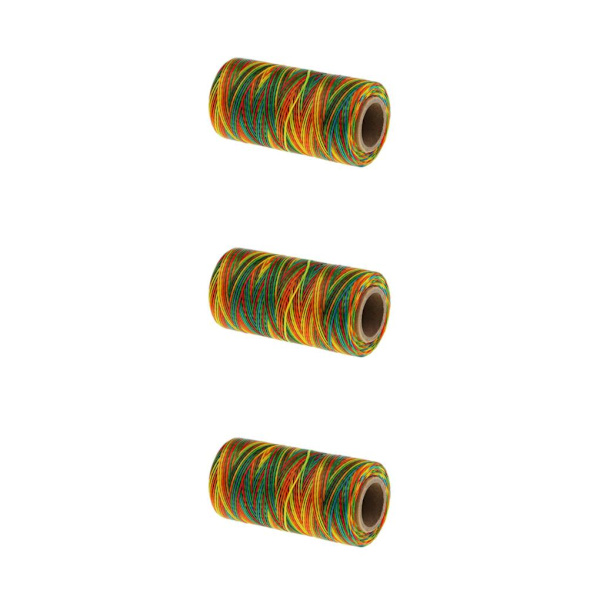 1/3/5 150D 1 mm regnbågsfärg platt vaxad tråd Sysömmar 3Set