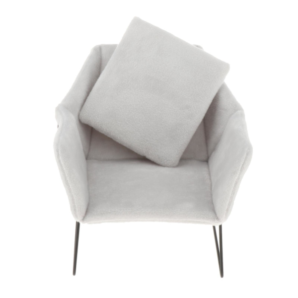 1/2 Miniatyr Soffa Fåtölj Möbel Soffa 1/6 Gray 16.5x16.5x14.5cm 1Set