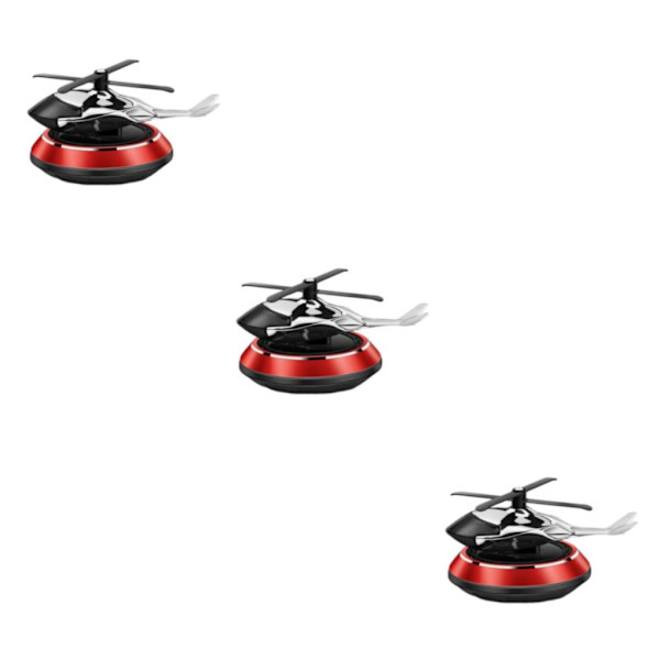 1/2/3 Solar Powered Car Air Freshener För Creative Small Car Red 10.4x8cm 3Set