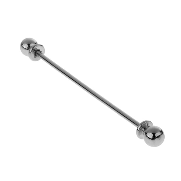 1/2/5 mäns runda huvudskjorta Krage Clip Bar Pin Clip Tie Brosch Silver 65 x 6mm 1Set