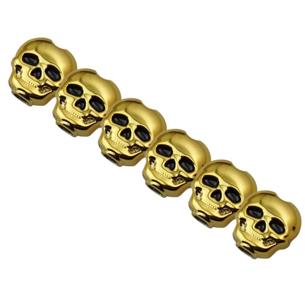 6 delar Skull Shape Knappar Folk Guitar Tuning Key Tuner Knapp