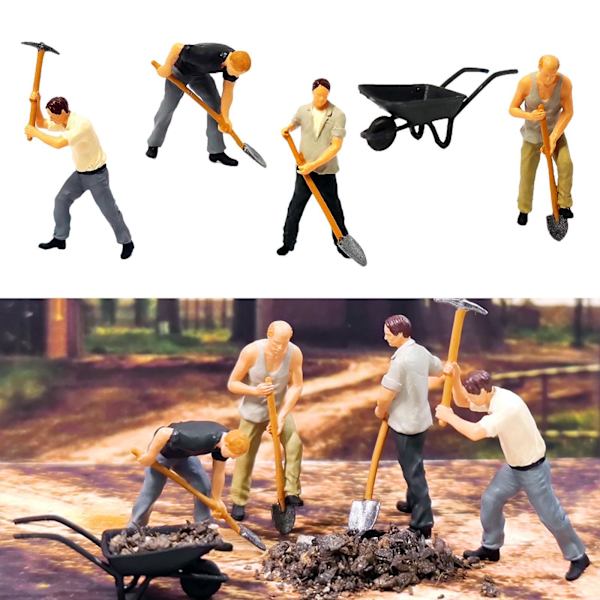 1/2/3/5 Realistiska 1/64 målade figurer för DIY-projekt Sand 1:64 1Set