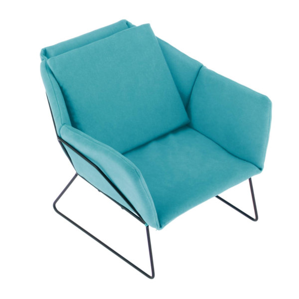 1/2 Miniatyr Soffa Fåtölj Möbel Soffa 1/6 Cyan 16.5x16.5x14.5cm 1Set