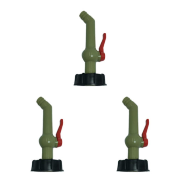 1/2/3 1000L IBC-tankventil Vattenadapter 60mm intern grov 25mm 3Set