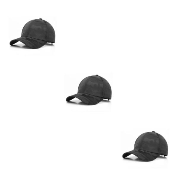 1/3/5 Lätt och andas cap för män - Håll dig bekväm black 3PCS