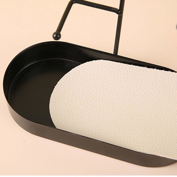 1/2/3/5 Smycken Organizer Stand Fack Display Rack för ringar Black PU Leather Pad 20 x 10 x 21cm 1Set