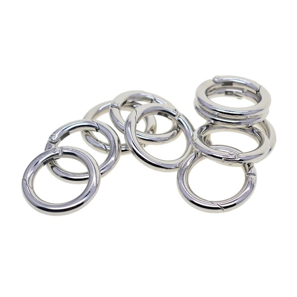 1/2/3/5 10 st runda fjäderkrokar karbinnyckelnyckel platinum 28mm 1Set