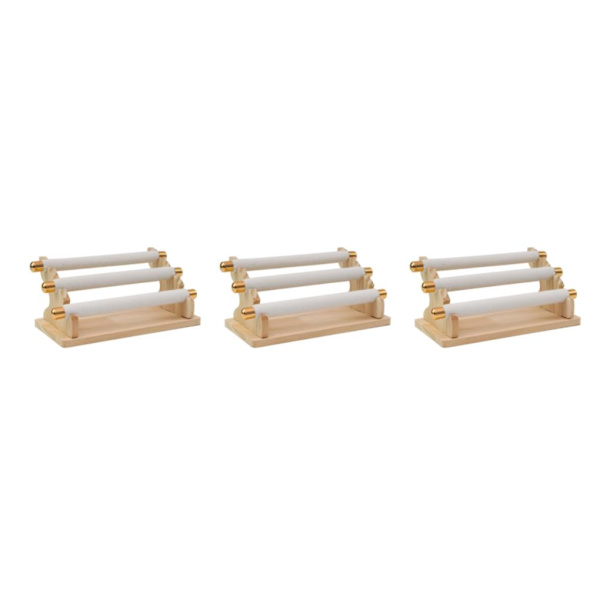 1/2/3 Fristående Ringar Display Hållare Showcase Hållare för hemmet White 20 x 10 x 9.5cm 3PCS