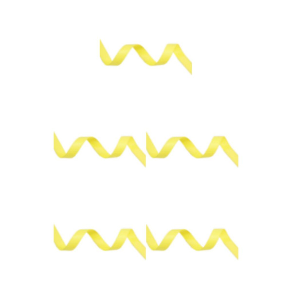 1/2/3/5 Fashionabla satinband för sömnad och hantverk - lätt att yellow 645 6mm 5PCS