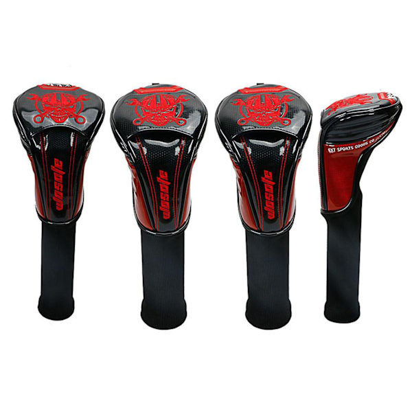 1/2/3 Durable För Golf Driver Headcover PU Läder UT Klubbhuvud Black No.3 37CM 1Set