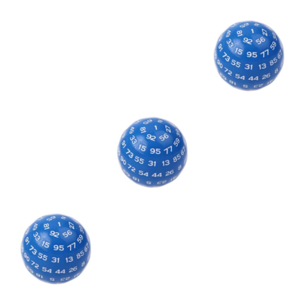 1/3/5 Akryltärningar Spelunderhållning Familjepolyedriska tärningar Blue 48mm 3Set