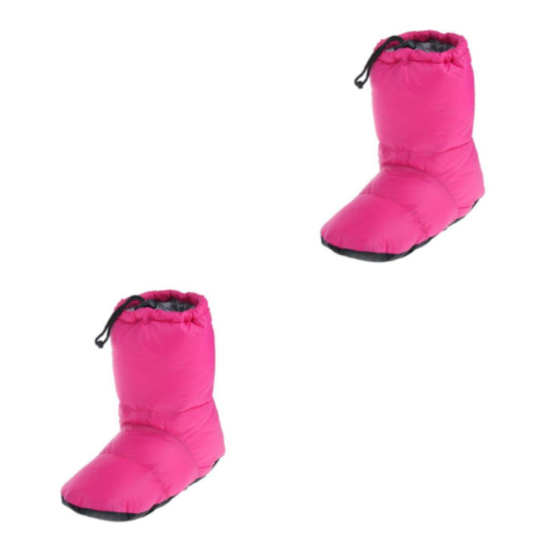 1/2/3 Vita duntofflor Vintervarma campingtältfotskor Rose Red L 2PCS