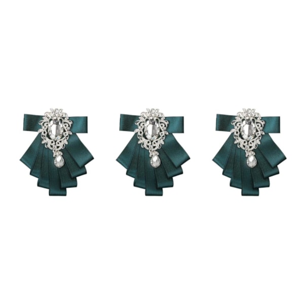 1/2/3/5 Brudgummen för män fluga Bröllopsfest Dansband Dark Green 12 X 8.5cm 3Set
