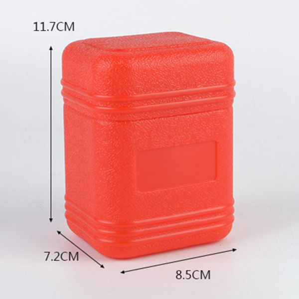 Camping Spis Förvaringslåda Case med lock Red11.7x7.2x8.5cm