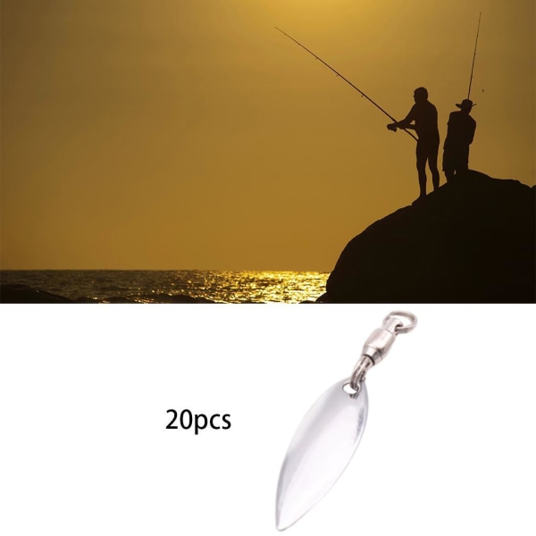 1/2/3/5 20 stycken Fiskedrag Verklighetstrogna fiskedrag Reflekterande Silver S 1Set