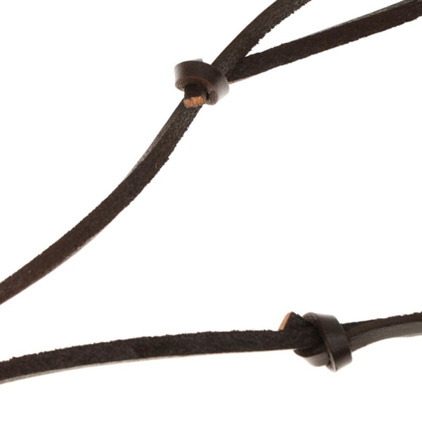 1/2/5 Antik Punk brunt läderhänge justerbart halsband 5Set