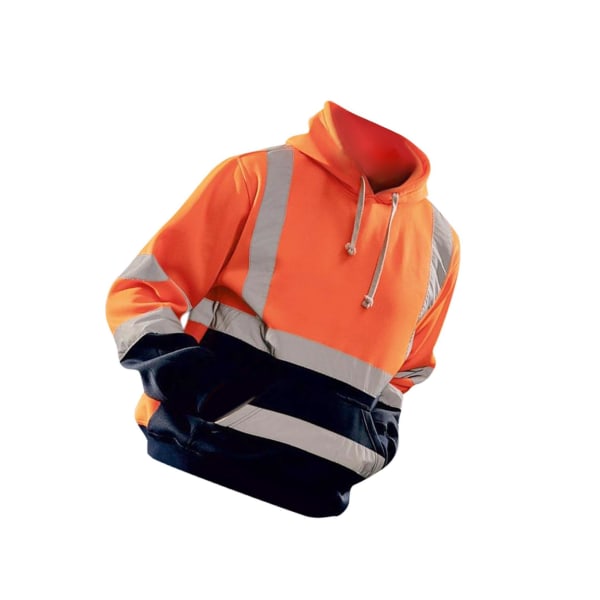 1/2 Säkerhet High Visibility Herr Hoodie Sweatshirt Toppar Sport orange XL 1Set
